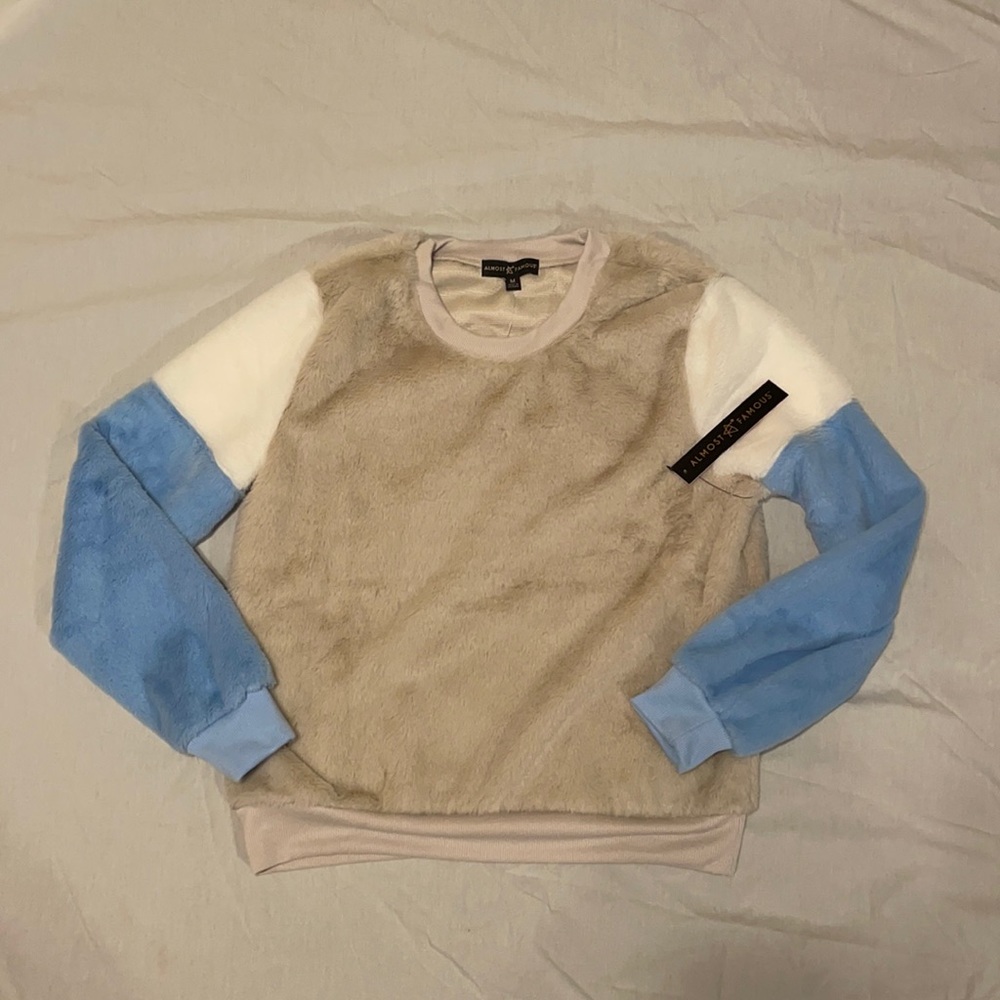 Almost Famous Fuzzy Crew Neck Sweater